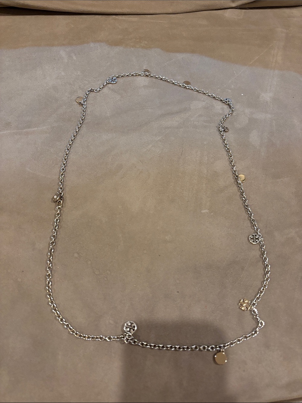 Silver-Tone Disc Charm Necklace - Women Jewelry